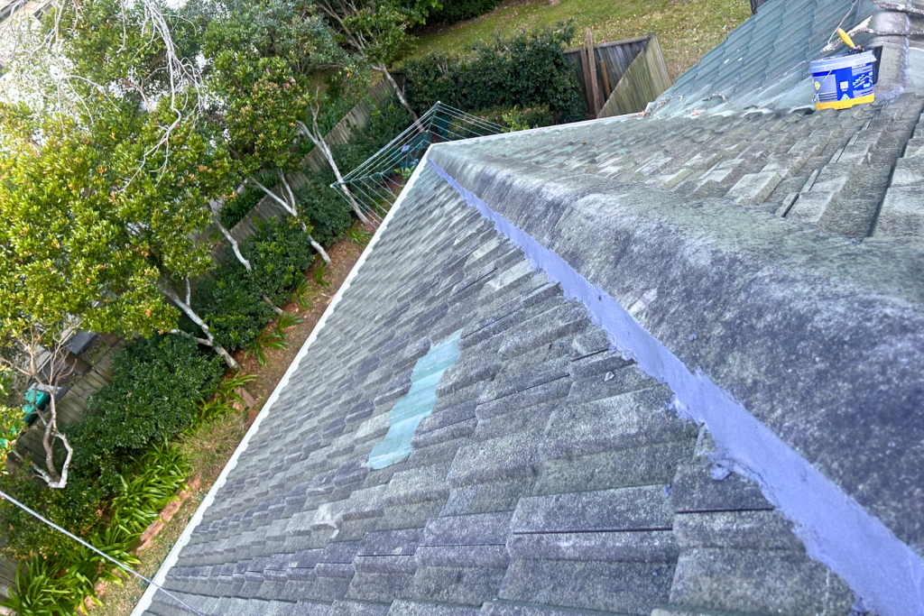 Newly repointed roof