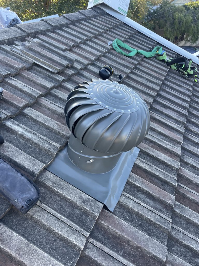 Freshly installed whirlybird