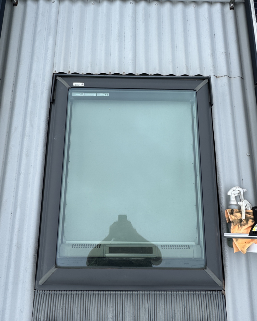Freshly cleaned skylight